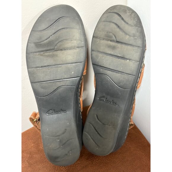 CLARKS LEXI PEARL WOMENS SIZE 8 SLINGBACK WEDGES ULTIMATE COMFORT LIGHTWEIGHT - Picture 8 of 8